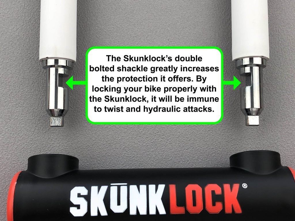 Skunklock double bolted shackle