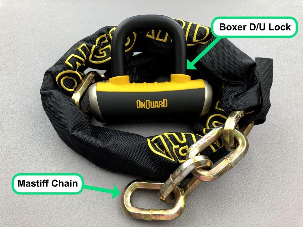 OnGuard Mastiff chain & Boxer D/U lock