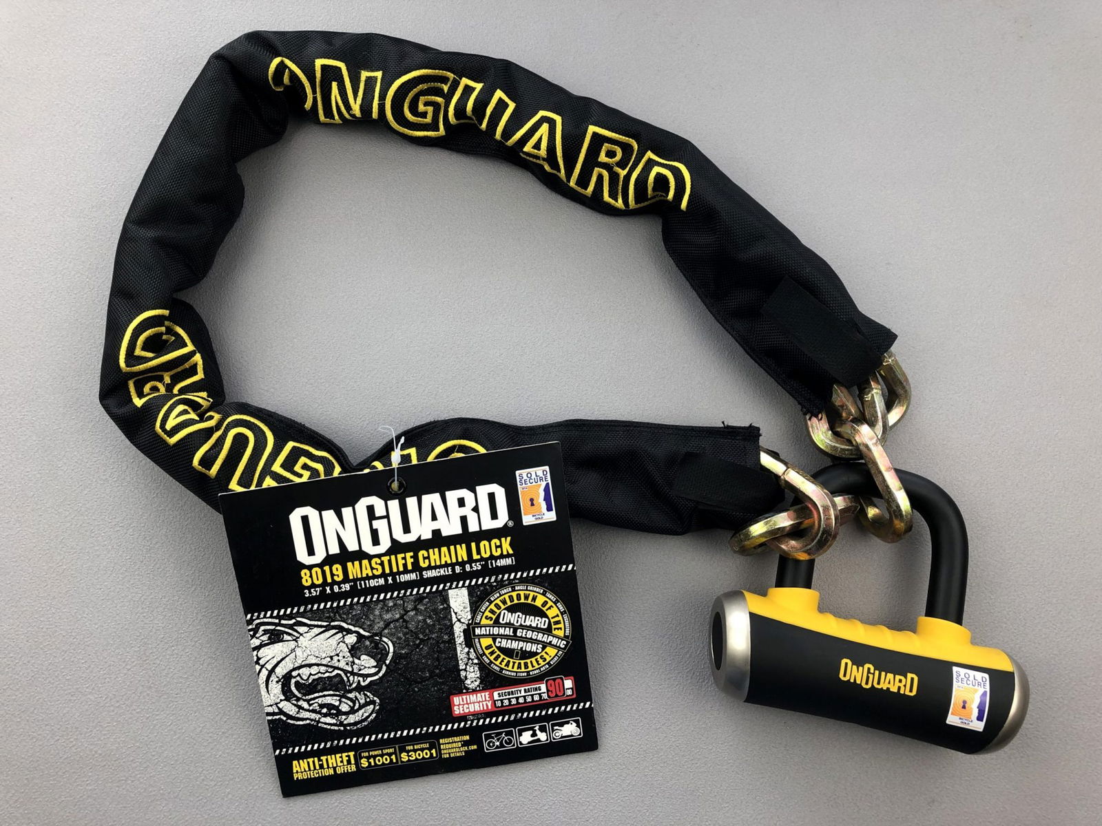 Mastiff Series Chain Locks Mobile Security Accessories: Onguard