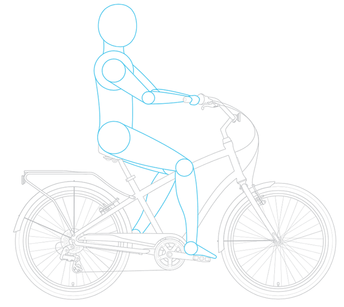 riding position of a cruiser bike