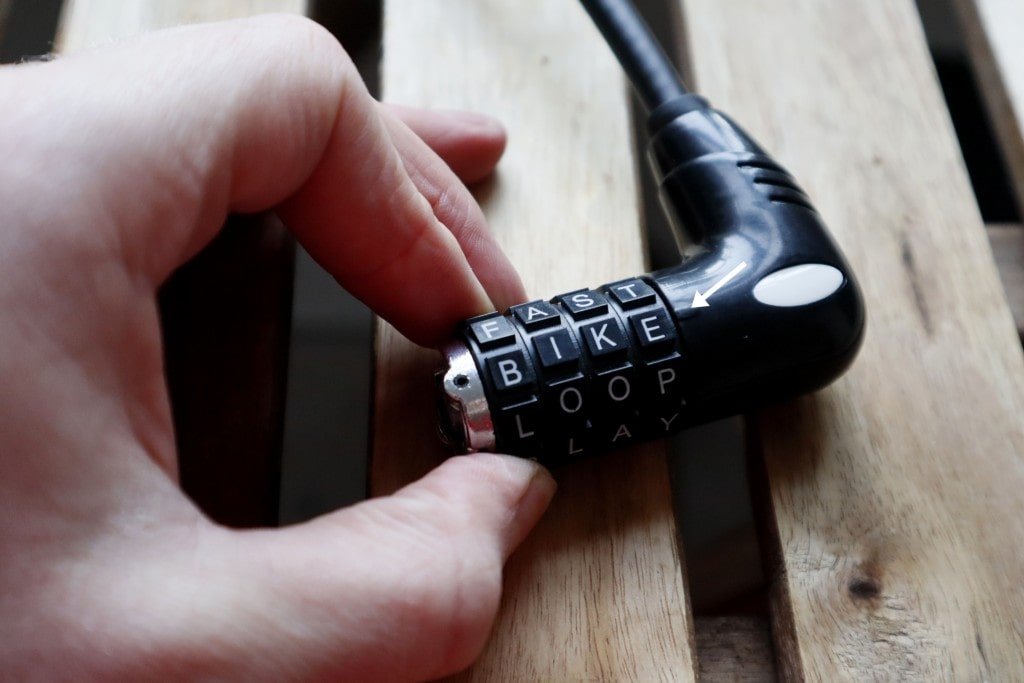 Resetting wordlock store bike lock