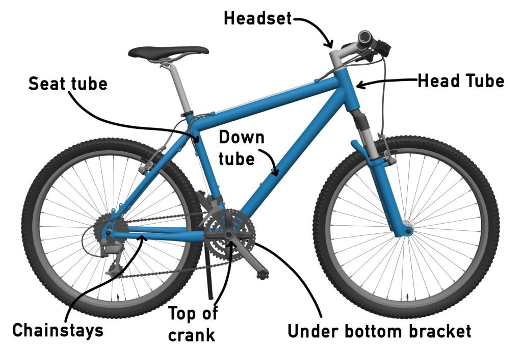 diagram showing where to find a bike serial number